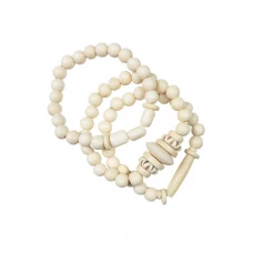 Twine + Twig Trio Stack Bracelet Set | White