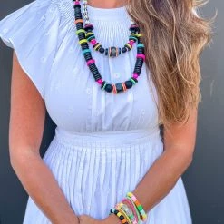 Twine + Twig Stacked Classic Necklace | Electric Black Tones Collection