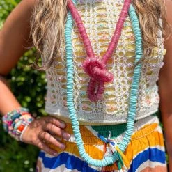 Twine + Twig Tropic Collection Knotted Layering Necklace | Purple