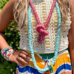 Twine + Twig Tropic Collection Knotted Layering Necklace | Yellow 9 Twine + Twig Tropic Collection Knotted Layering Necklace | Yellow