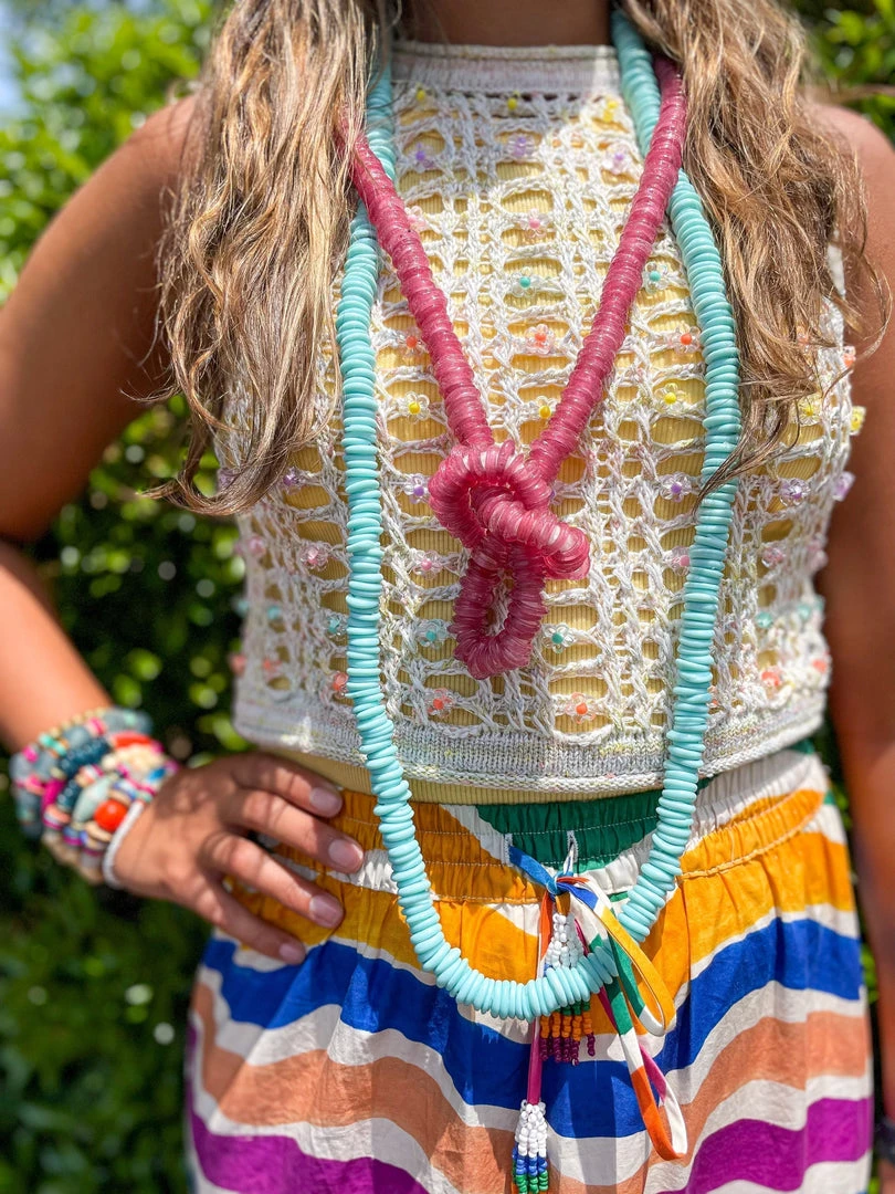 Twine + Twig Tropic Collection Knotted Layering Necklace | Yellow 3 Twine + Twig Tropic Collection Knotted Layering Necklace | Yellow