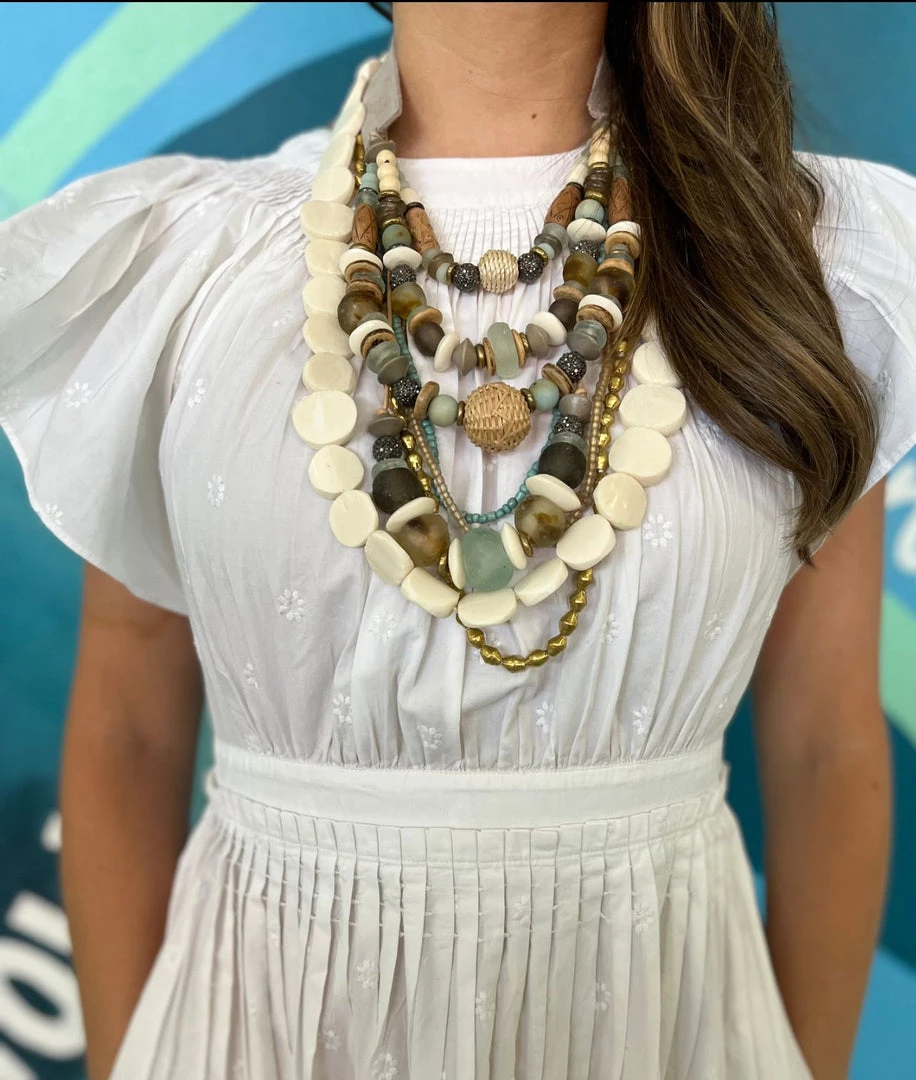 Twine + Twig Layered Classic Necklace | Sea Glass Sea Glass Collection 2 Twine + Twig Layered Classic Necklace | Sea Glass Sea Glass Collection