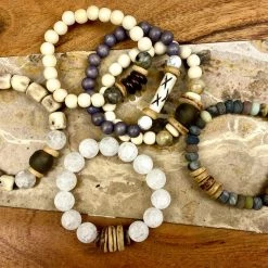 Twine + Twig Tribal Stack Bracelet | Stone