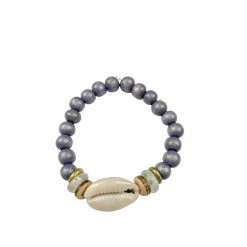 Twine + Twig Cowrie Single Stack Bracelet Cowrie Collection