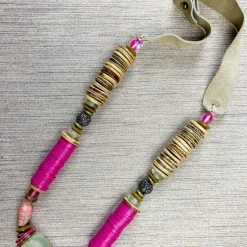 Twine & Twig Stacked Classic Necklace | Pink + Pavé