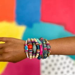 Twine + Twig Glass Stack Bracelet | Tropic