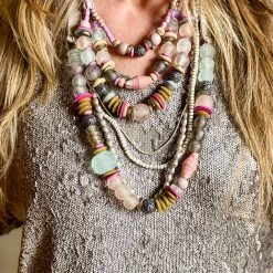 Twine & Twig Layered Classic Necklace | Pink + Pavé Pink + Pavé Collection