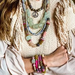 Twine & Twig Tribal Stack Bracelet | Pink + Pavé Pink + Pavé Collection 14 Twine & Twig Tribal Stack Bracelet | Pink + Pavé Pink + Pavé Collection