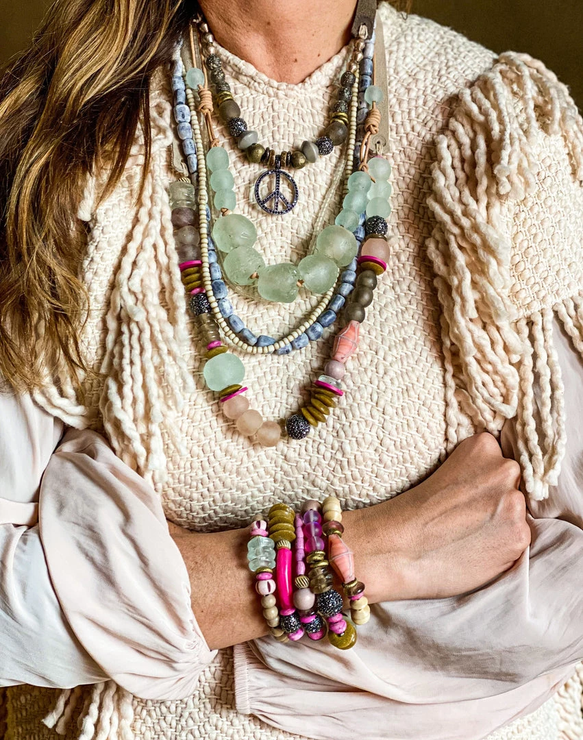 Twine & Twig Intricate Stack Bracelet | Pink + Pavé Pink + Pavé Collection 10 Twine & Twig Intricate Stack Bracelet | Pink + Pavé Pink + Pavé Collection