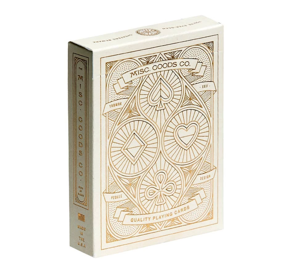 Twine + Twig Ivory/Gold Deck Of Playing Cards 1 Twine + Twig Ivory/Gold Deck Of Playing Cards