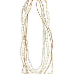Twine + Twig Montauk Layer Necklace Set B+W Collection