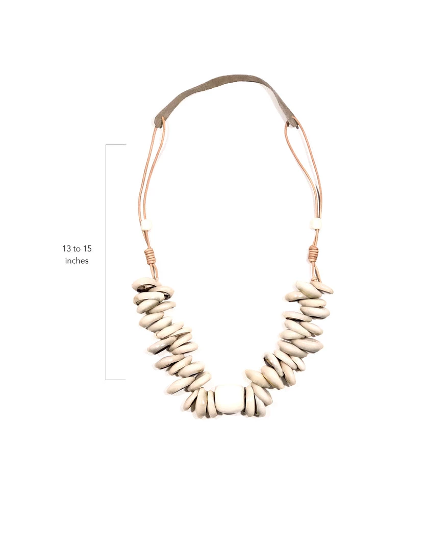 Twine + Twig Cord Classic Necklace | Cowrie 5 Twine + Twig Cord Classic Necklace | Cowrie