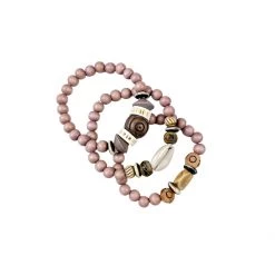 Twine + Twig Cowrie Collection Trio Stack Bracelet Set | Cowrie