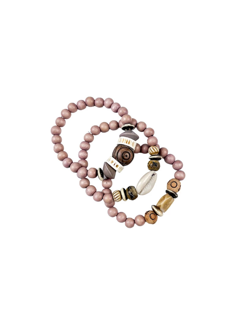 Twine + Twig Cowrie Collection Trio Stack Bracelet Set | Cowrie 1 Twine + Twig Cowrie Collection Trio Stack Bracelet Set | Cowrie