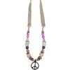 Twine & Twig Slim Peace Pendant Necklace | Pink + Pavé Pink + Pavé Collection