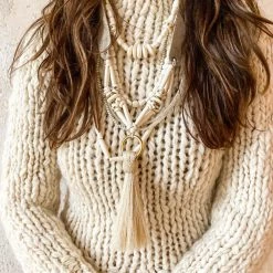 Twine + Twig Tribal Classic Necklace | White