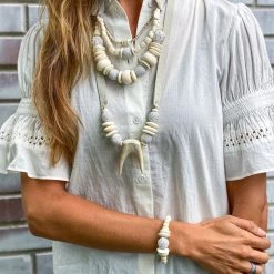 Twine + Twig Layered Classic Necklace | Montauk B+W Collection 11 Twine + Twig Layered Classic Necklace | Montauk B+W Collection