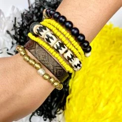 Twine + Twig Fiesta Collection Simple Seed Bracelet | Yellow