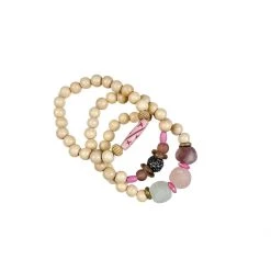 Twine & Twig Pink + Pavé Collection Trio Stack Bracelet Set | Pink + Pavé