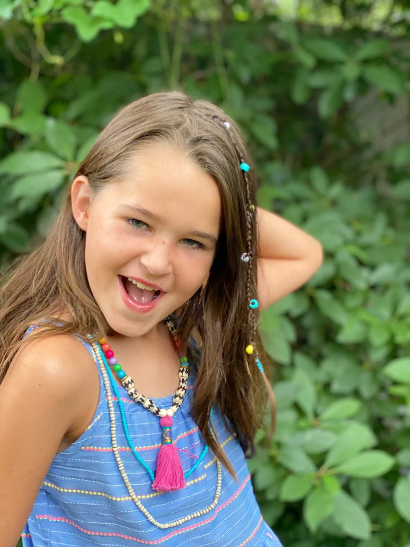 Twine + Twig Teen Collection Tween Tassel Necklace Set | Pink 2 Twine + Twig Teen Collection Tween Tassel Necklace Set | Pink