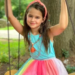 Twine + Twig Tween Tassel Necklace Set | Orange Teen Collection