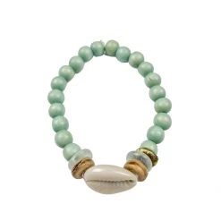 Twine + Twig Cowrie Single Stack Bracelet Cowrie Collection