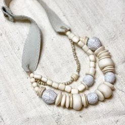 Twine + Twig Layered Classic Necklace | Montauk B+W Collection 12 Twine + Twig Layered Classic Necklace | Montauk B+W Collection