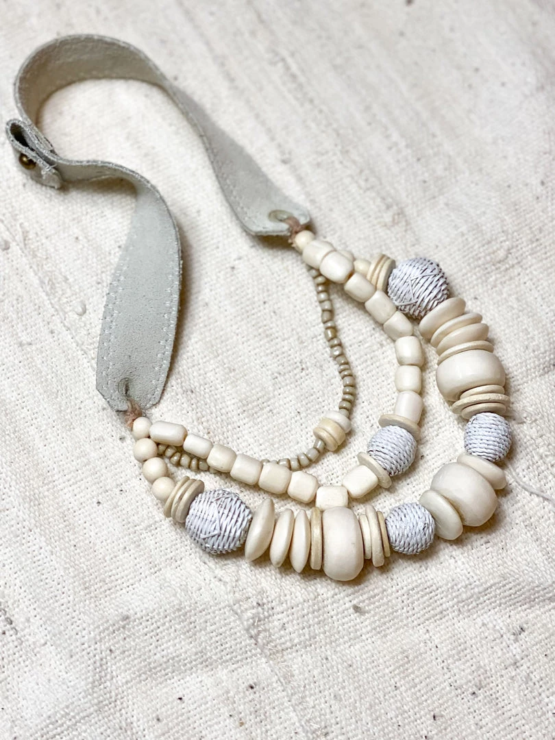 Twine + Twig Layered Classic Necklace | Montauk B+W Collection 4 Twine + Twig Layered Classic Necklace | Montauk B+W Collection