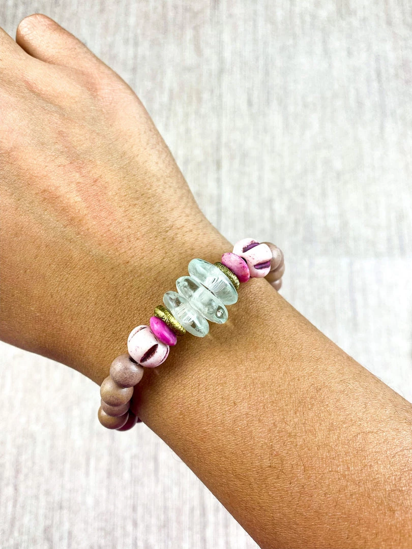 Twine & Twig Pink + Pavé Collection Single Stack Bracelet | Pink + Pavé 2 Twine & Twig Pink + Pavé Collection Single Stack Bracelet | Pink + Pavé