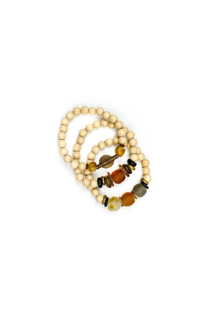 Twine + Twig Trio Stack Bracelet Set | Desert 1 Twine + Twig Trio Stack Bracelet Set | Desert