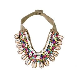 Twine + Twig Cowrie Collar Necklace | Tropic