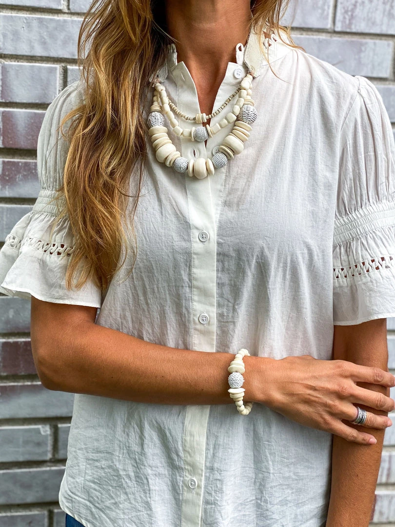 Twine + Twig Layered Classic Necklace | Montauk B+W Collection 2 Twine + Twig Layered Classic Necklace | Montauk B+W Collection