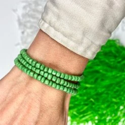 Twine + Twig Fiesta Collection Simple Seed Bracelet | Green