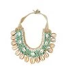 Twine + Twig Cowrie Collar Necklace | Aqua