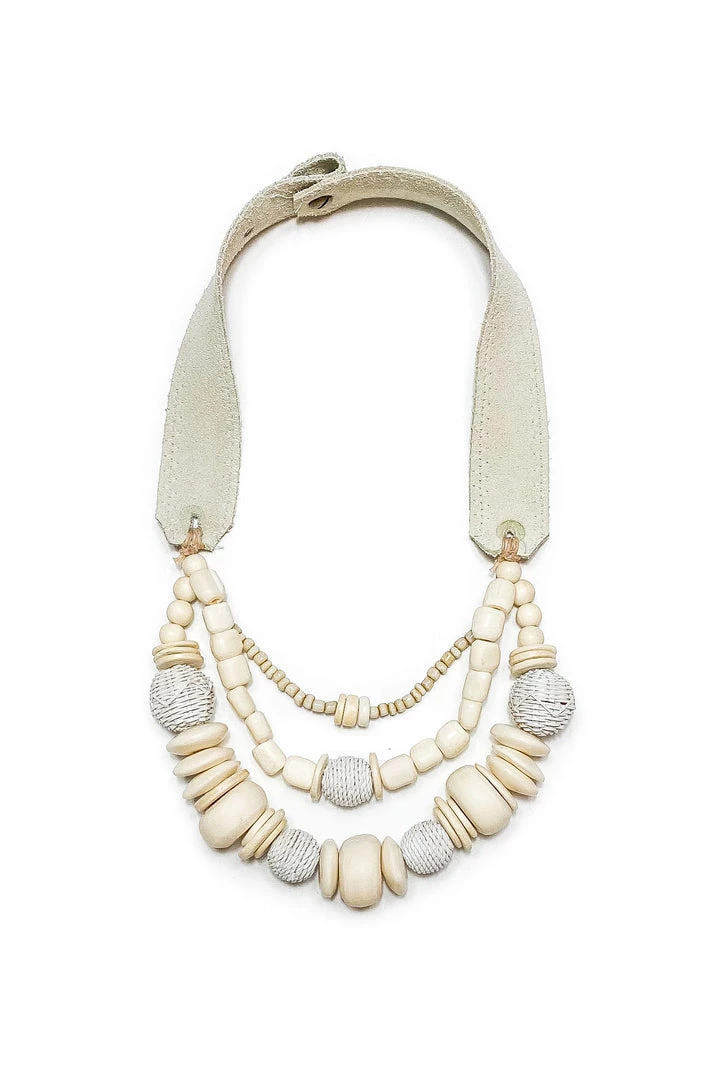 Twine + Twig Layered Classic Necklace | Montauk B+W Collection 1 Twine + Twig Layered Classic Necklace | Montauk B+W Collection