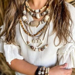 Twine + Twig Cowrie Layer Necklace Set | Tribal Cowrie Collection 10 Twine + Twig Cowrie Layer Necklace Set | Tribal Cowrie Collection