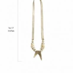 Twine + Twig Neutral Collection Antler Slim Tip Necklace | Gray 15 Twine + Twig Neutral Collection Antler Slim Tip Necklace | Gray