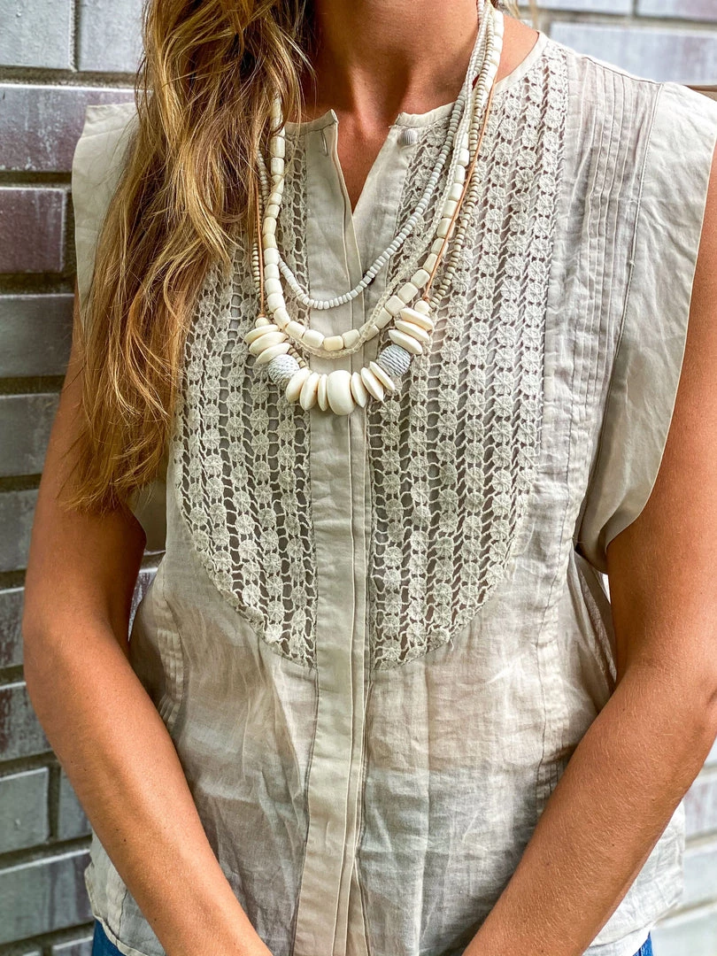 Twine + Twig Montauk Layer Necklace Set B+W Collection 2 Twine + Twig Montauk Layer Necklace Set B+W Collection