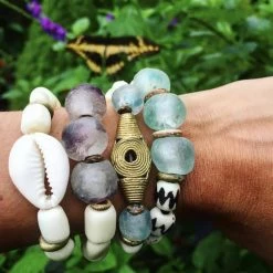 Twine + Twig Cowrie Tribal Stack Bracelet Cowrie Collection