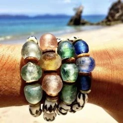 Twine + Twig Bracelets Tribal Stack Bracelet | White