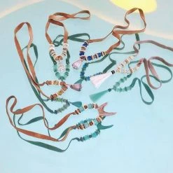 Twine + Twig Tones Collection Antler Slim Tip Necklace | Mist 7 Twine + Twig Tones Collection Antler Slim Tip Necklace | Mist