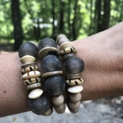 Twine + Twig Neutral Collection Trio Stack Bracelet Set | Woods