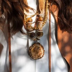 Twine + Twig Antler Burr Necklace | Neutral