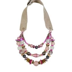 Twine & Twig Layered Classic Necklace | Pink + Pavé Pink + Pavé Collection