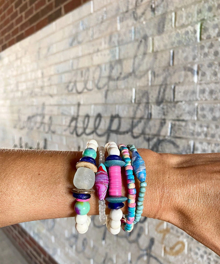 Twine + Twig Trio Stack Bracelet Set | Tie Dye Tones Collection 4 Twine + Twig Trio Stack Bracelet Set | Tie Dye Tones Collection