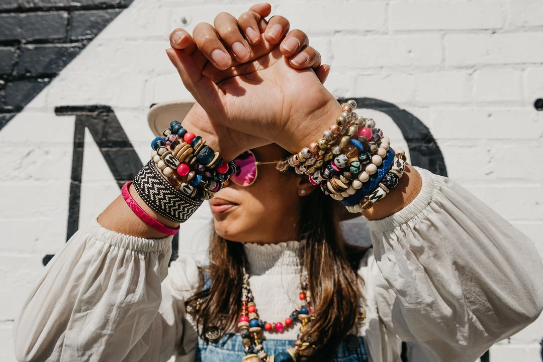 Twine + Twig Woodstock Collection Single Stack Bracelet | Woodstock 5 Twine + Twig Woodstock Collection Single Stack Bracelet | Woodstock